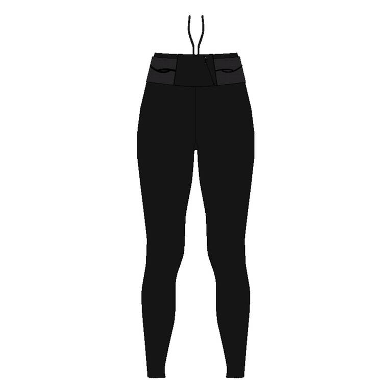 Women's Running& Trail Running Leggings KIPRUN Run 900 Light-black