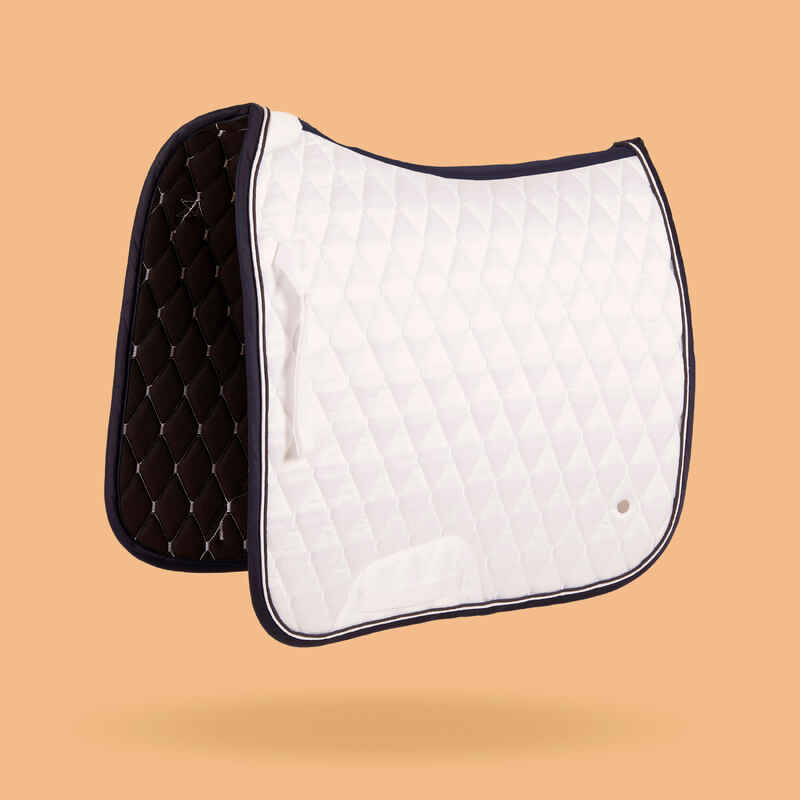 Horse Riding Dressage Saddle Cloth for Horse 900 - White - Decathlon