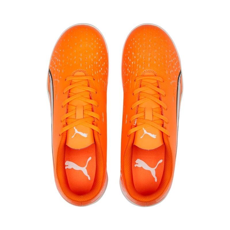 Zapatillas fútbol niño Puma Ultra Match LL TT+ Mid Jr naranjas
