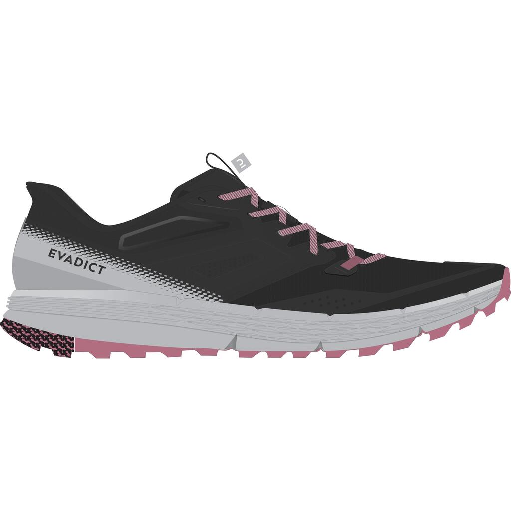 CHAUSSURES TRAIL RUNNING POUR FEMME TR2 gris carbone bouton de rose