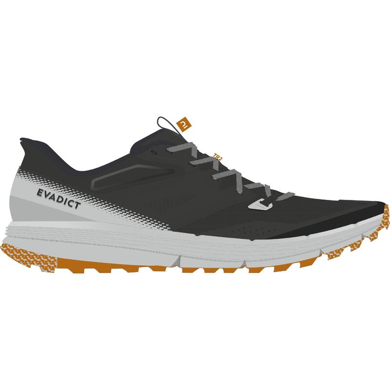 CHAUSSURES TRAIL RUNNING POUR HOMME TR2 gris carbone