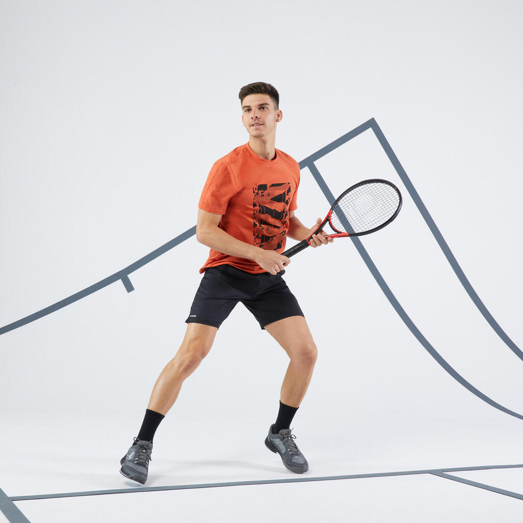 Braon muška majica za tenis TTS SOFT