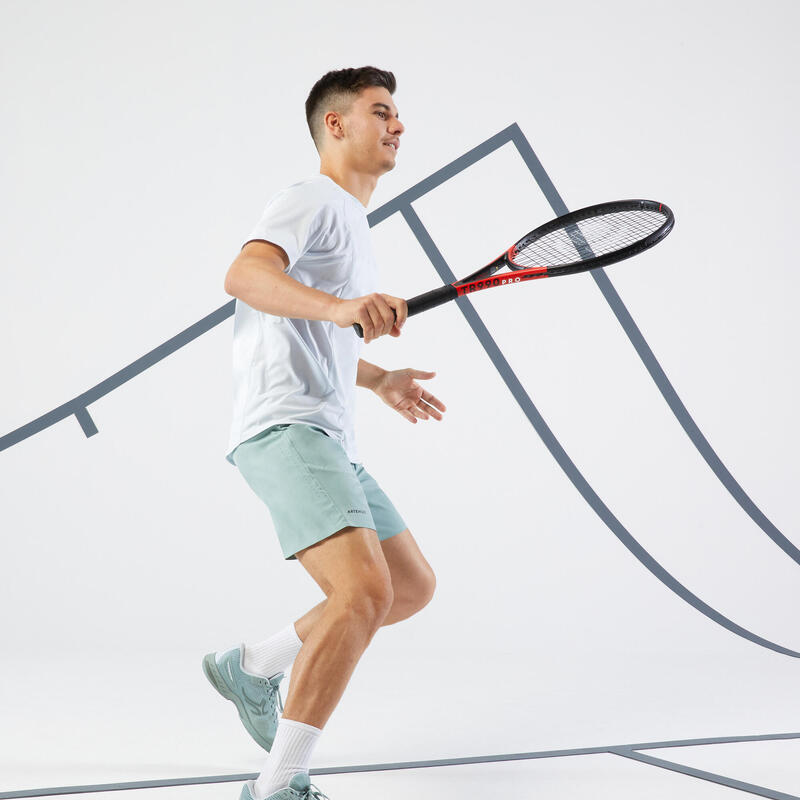 Tennisshort voor heren Dry+ grijsgroen