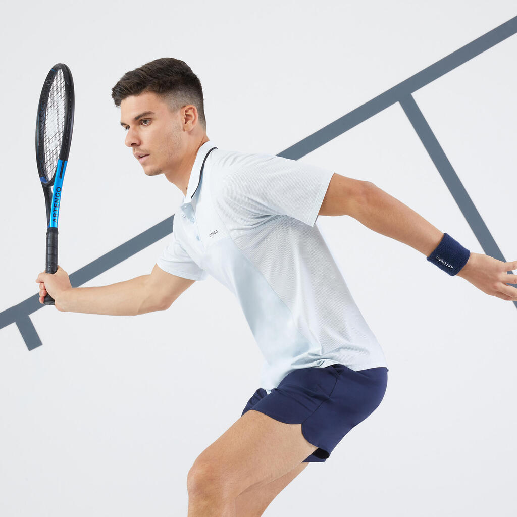 Bela muška polo majica kratkih rukava za tenis DRY