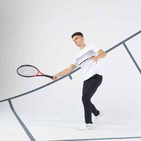 חולצת טניס טישרט קצרה לגברים - לבנה