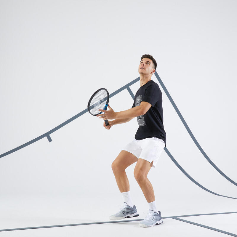 Tennisshort voor heren Essential+ wit