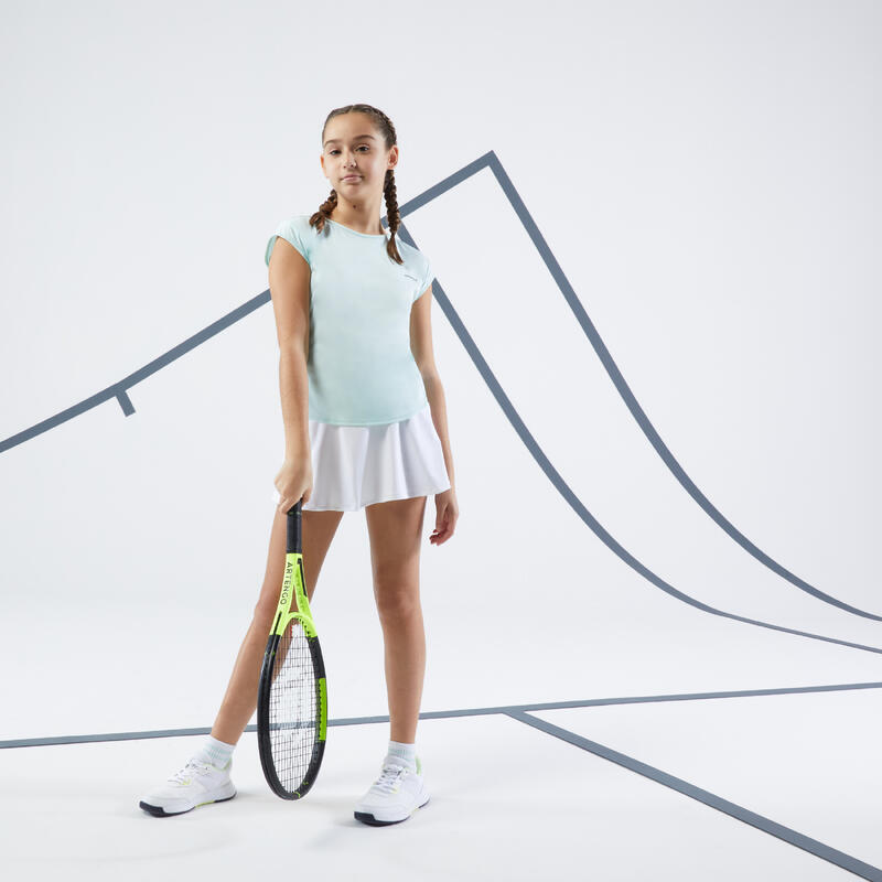 Dívčí tenisová sukně TSK500 bílá
