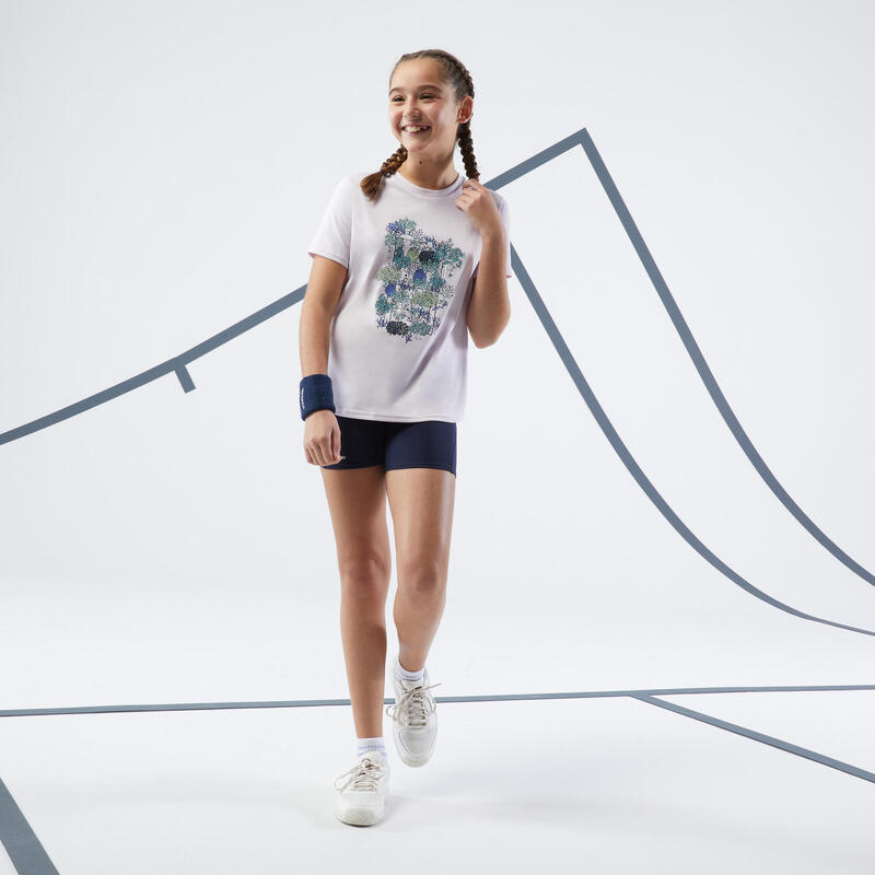 T-shirt tennis bambina ESSENTIAL viola chiaro