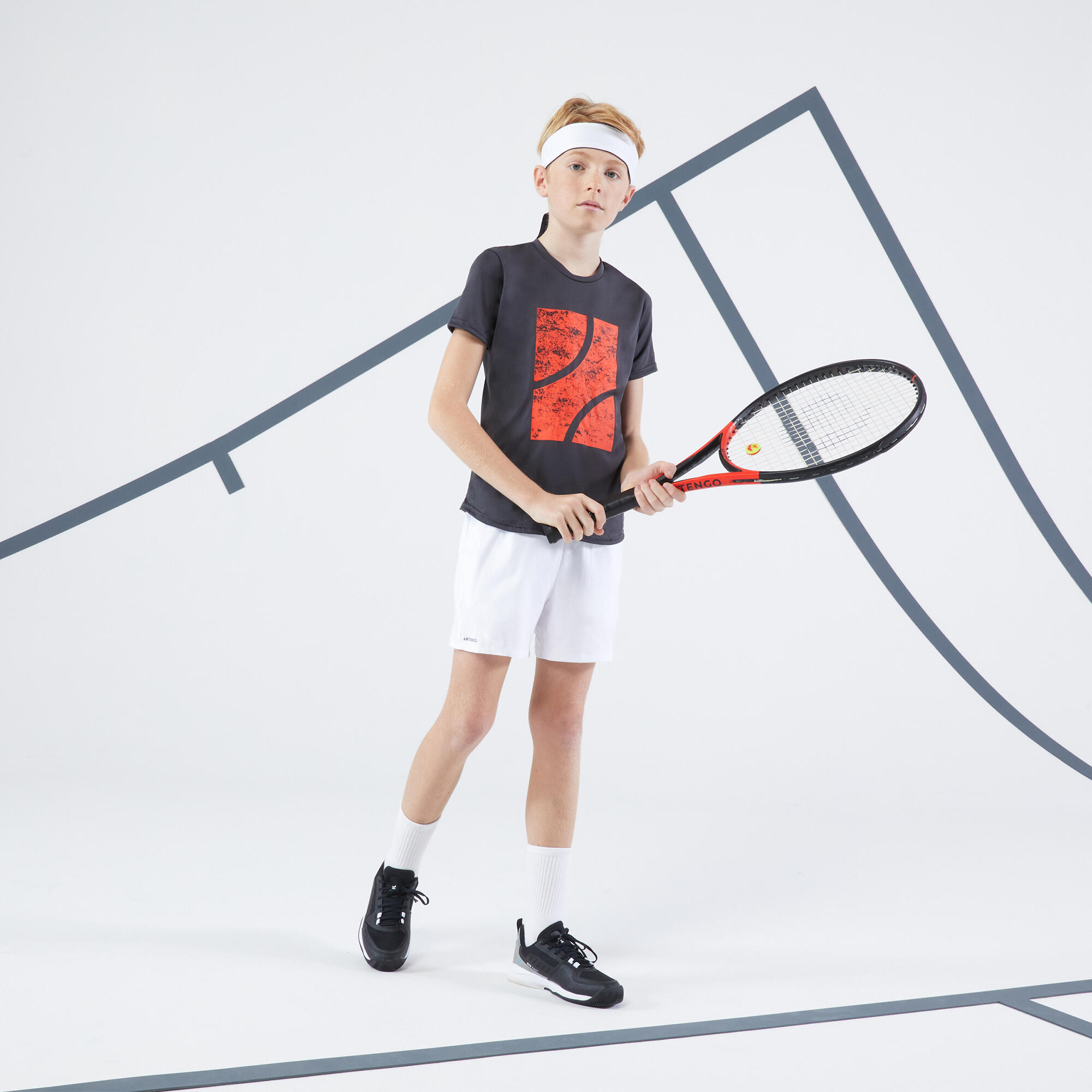 Short de tennis enfant – TSH 100 blanc - ARTENGO