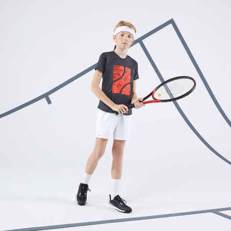 Σορτς τένις για αγόρια TSH100 - Λευκό