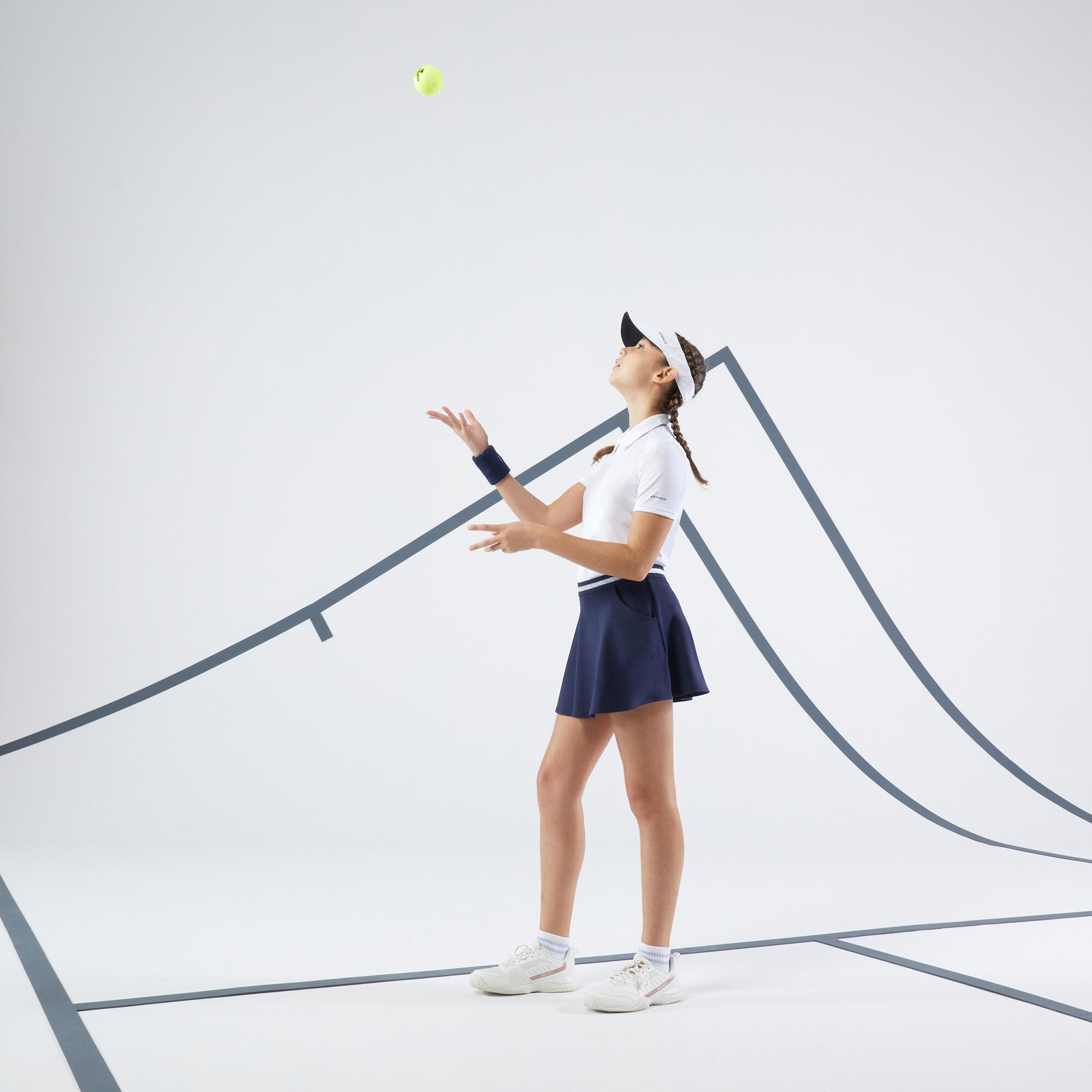 Girls' Tennis Skirt Dry - Navy 9/9