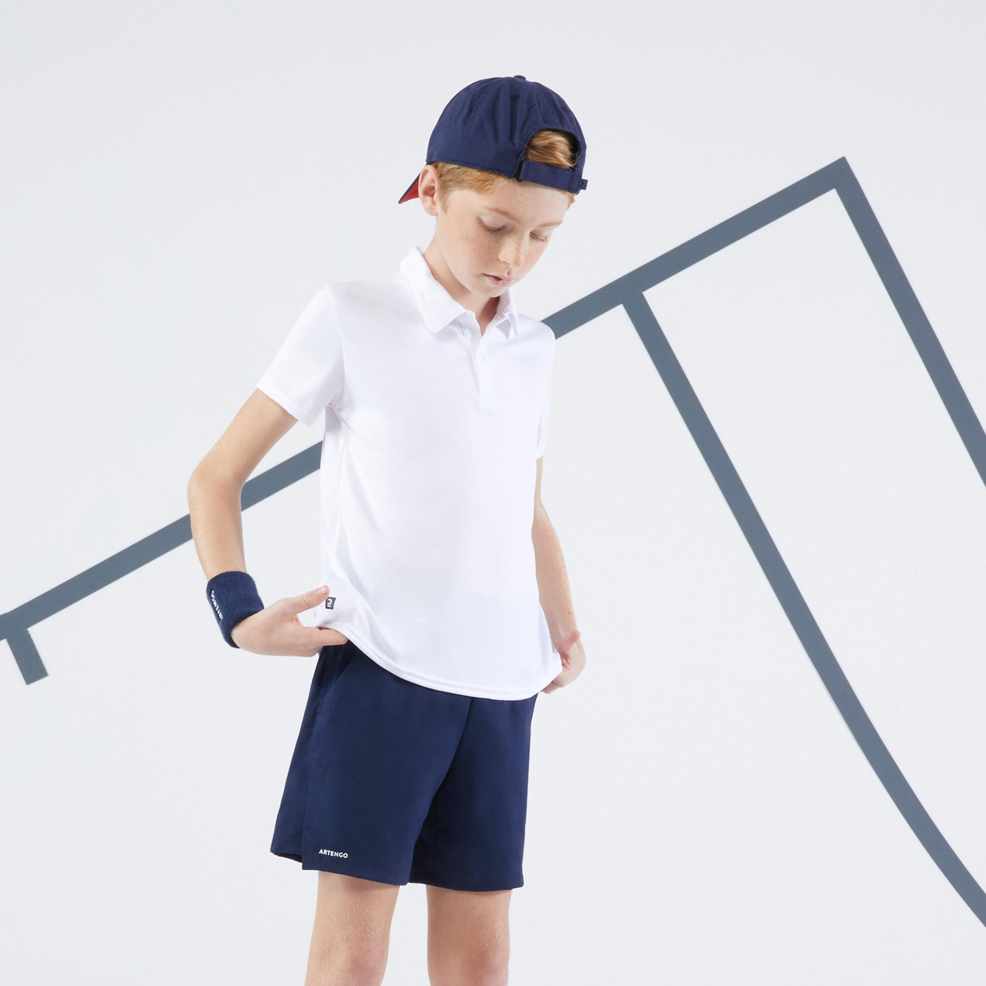 Boys' Tennis Shorts TSH100 - White - Decathlon