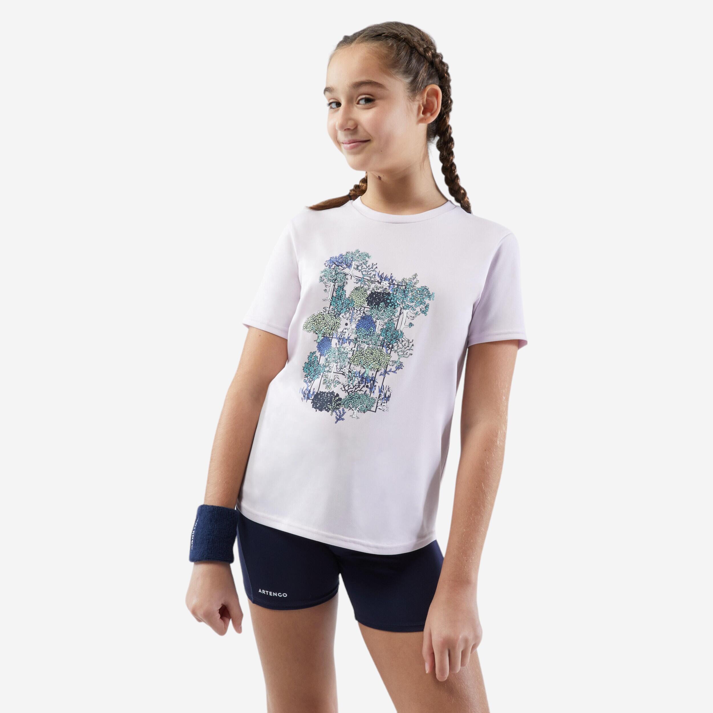 Camiseta de tenis niña - Essentiel - Malva 2/14
