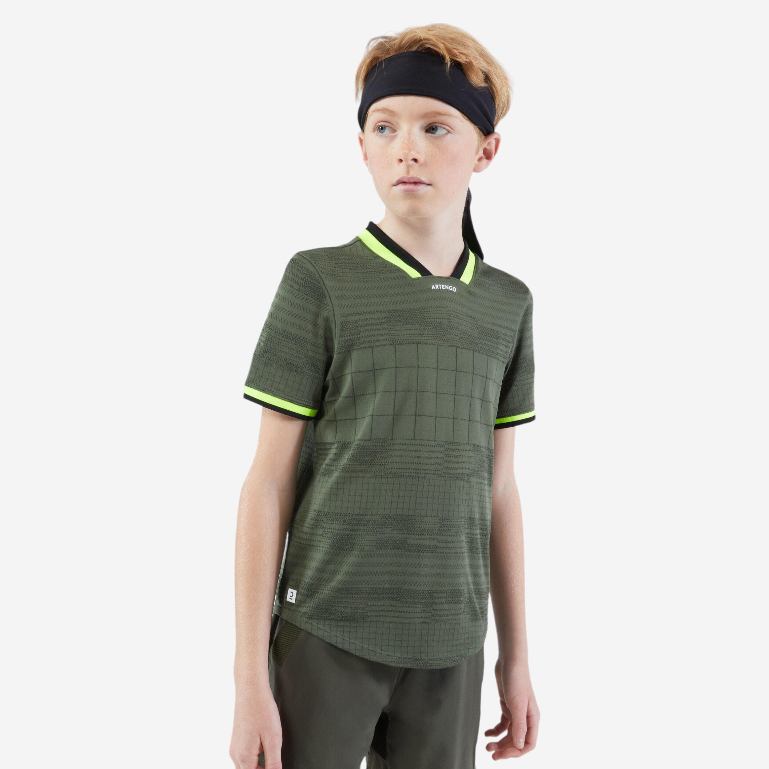 Boys' Tennis T-Shirt Dry - Khaki 1/9