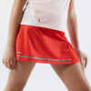 Suknja za tenis Dry za djevojčice crvena