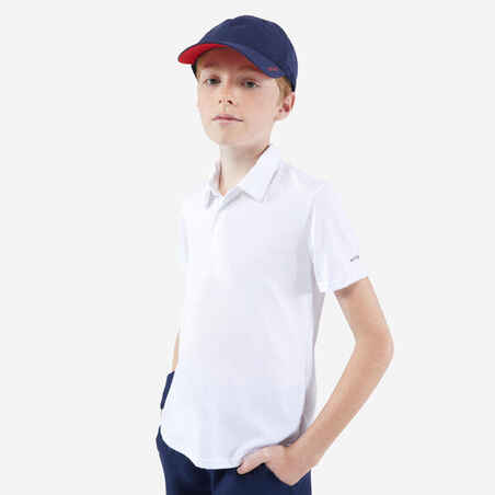 Camiseta polo de tenis para Niño - Artengo Tpo100 blanco