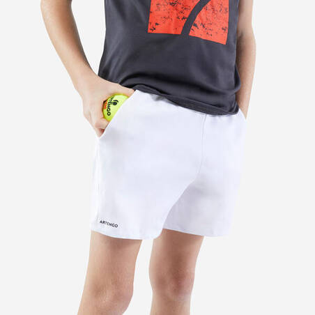 Celana Pendek Tenis Anak 100 - Putih