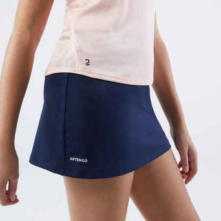 Girls' Tennis Skirt TSK100 - Navy Blue