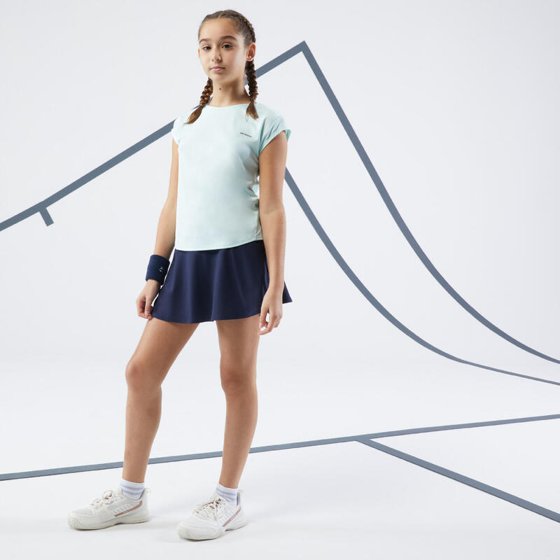 Dívčí tenisová sukně Dry tmavě modrá