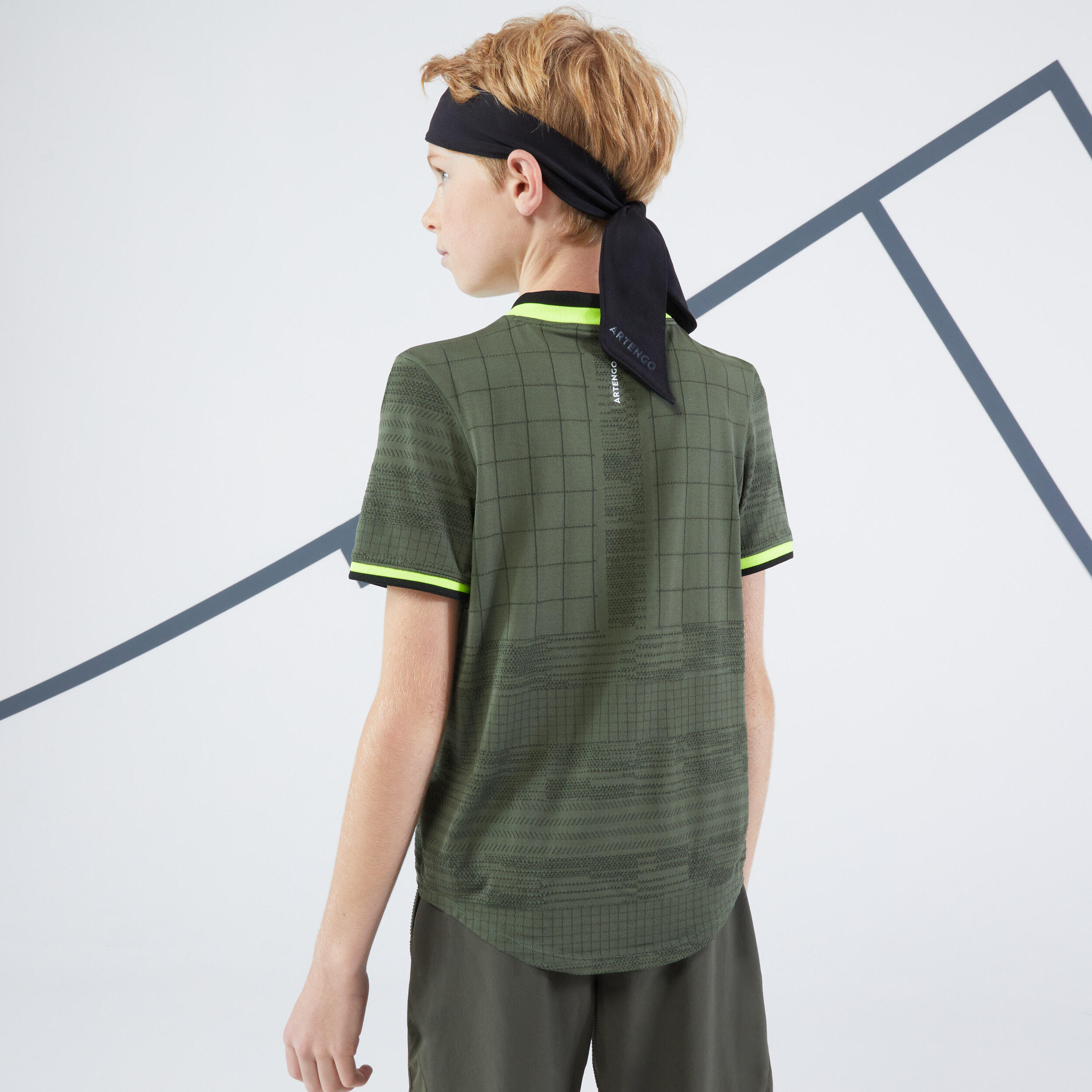 Boys' Tennis T-Shirt Dry - Khaki 5/9