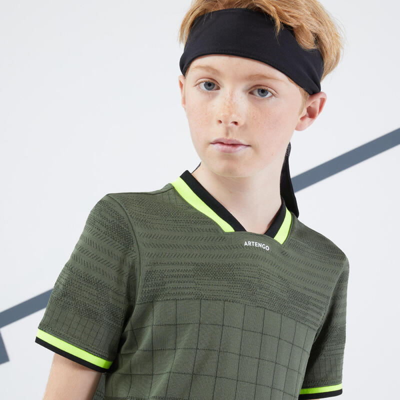 Jungen Tennis T-Shirt - Dry khaki