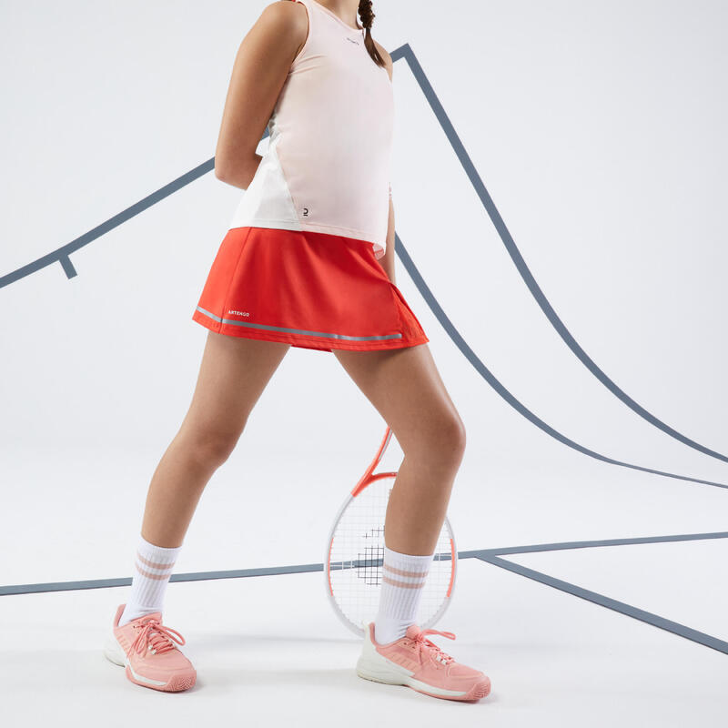Dívčí tenisová sukně Dry červená