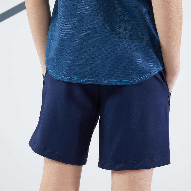 兒童款網球短褲 TSH Dry - 海軍藍