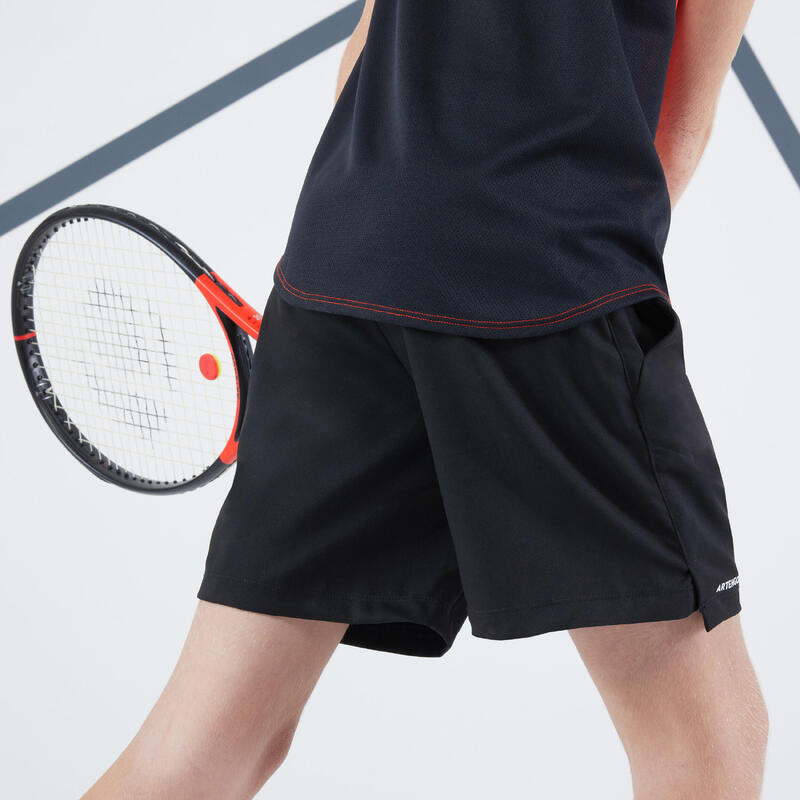 Pantalón corto de tenis Júnior - TSH dry negro