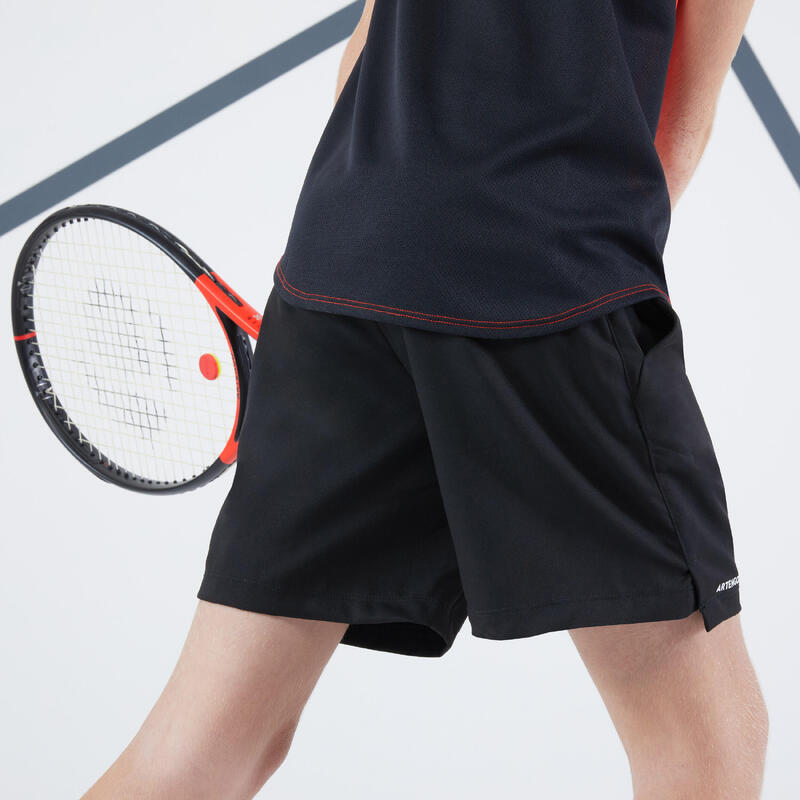 Tennisshort voor kinderen TSH Dry zwart