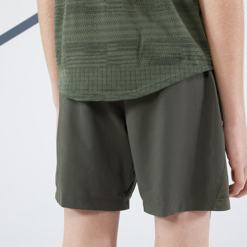 Pantaloncini tennis bambino DRY verde militare