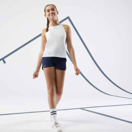Girls' Tennis Shorts 500 - Navy Blue