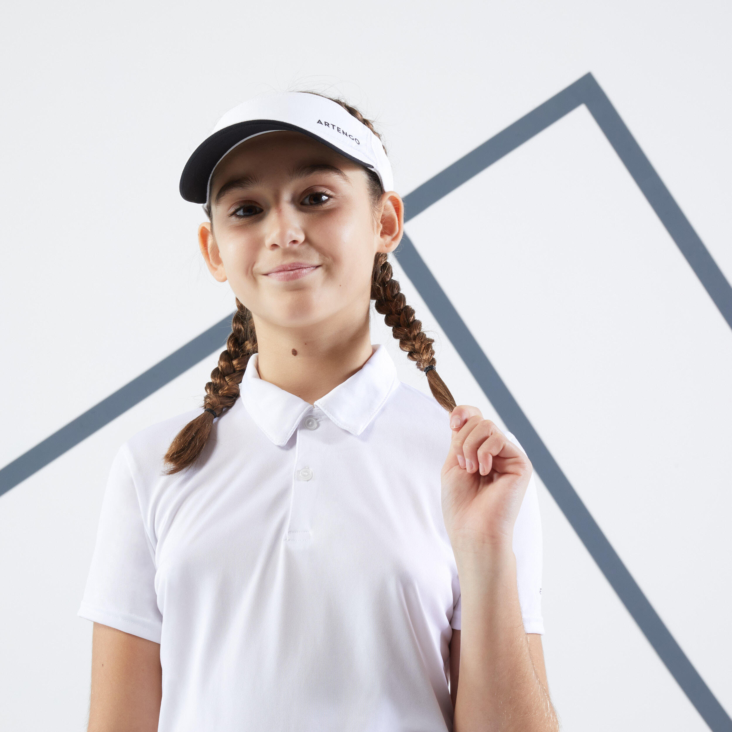 Kids' Tennis Polo TPO100 - White 5/6