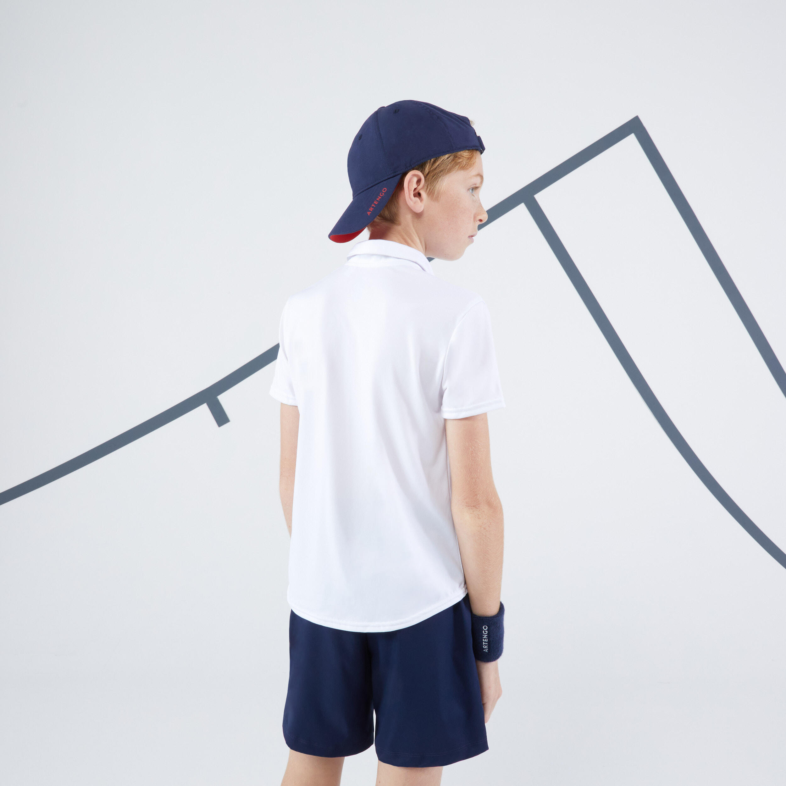 Kids' Tennis Polo - TPO 100 White - ARTENGO