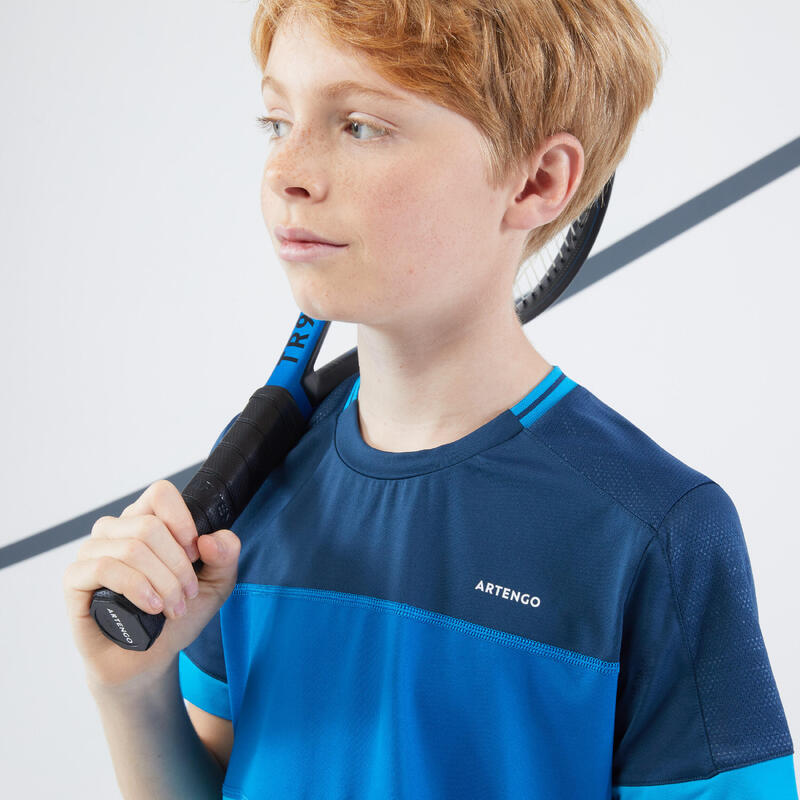 男童網球 T 恤 TTS500 - 藍色
