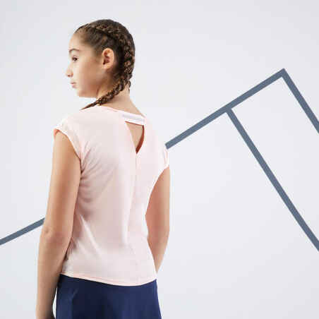 Μπλουζάκι τένις για κορίτσια TTS500 - Ροζ