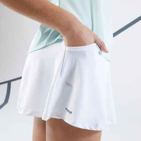 Φούστα τένις για κορίτσια TSK500 - Λευκό