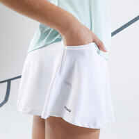 Falda de tenis niña - TSK500 blanco 