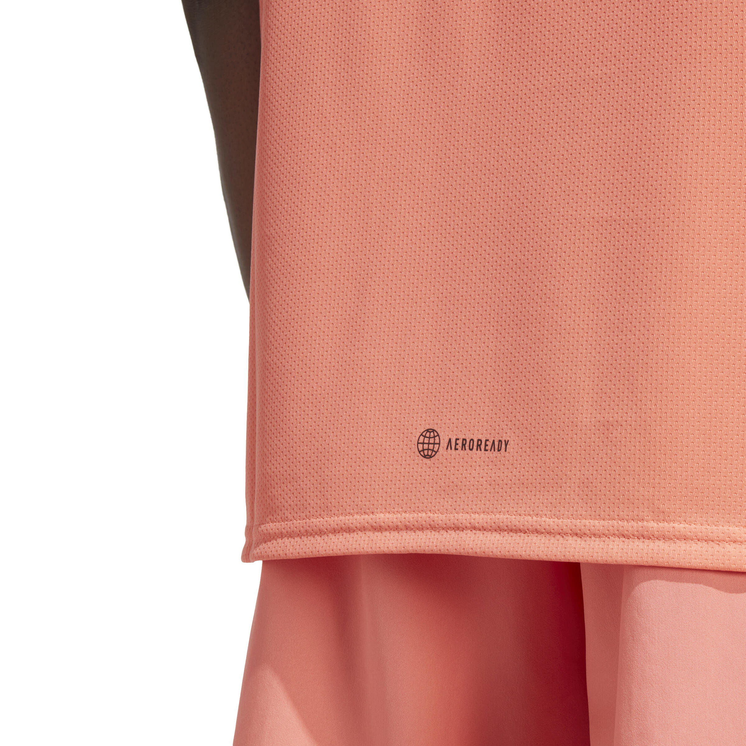 T-SHIRT DE FITNESS CARDIO ADIDAS HOMME CORAIL 6/7