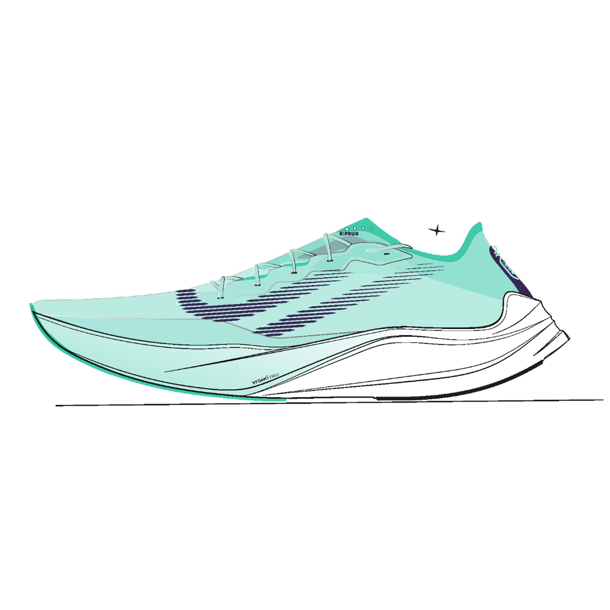 Scarpe running uomo KD 900 LIGHT verde-lilla 14/22