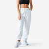Women's Regular-Fit Fitness Bottoms 500 Essentials - Mottled White