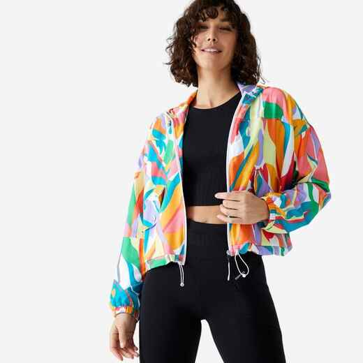 
      Loose Hooded Fitness Jacket - Print
  