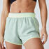 Women Gym Shorts - Green/Yellow