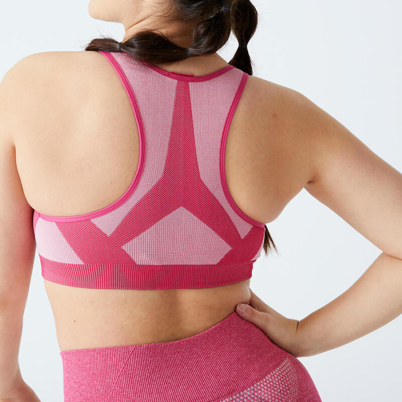 Brassière Fitness Seamless maintien modéré 560 Rose