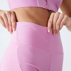 Women's Cardio Fitness Bike Shorts with Phone Pocket - Pink