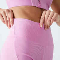 Women's Cardio Fitness Bike Shorts with Phone Pocket - Pink