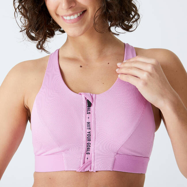 Domyos By Decathlon Pink Workout Bra-Full Coverage Heavily Padded 8643064  Price in India, Full Specifications & Offers
