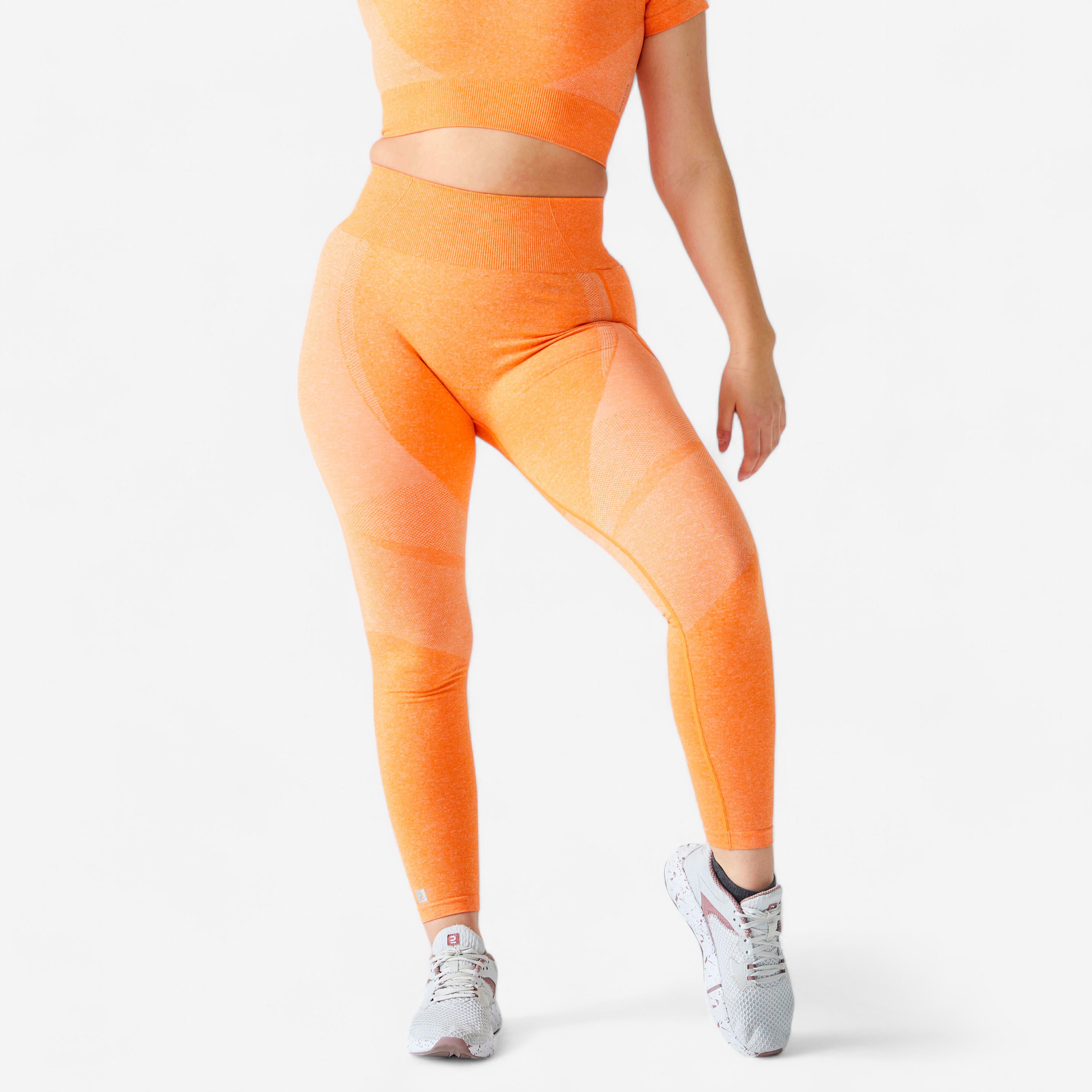 Orange workout pants discount