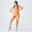 Cycliste taille haute Fitness seamless Orange