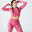 Long-Sleeved Cropped Seamless Fitness T-Shirt - Pink