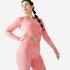 Women Gym T-Shirt  Crop Seamless  - Pink